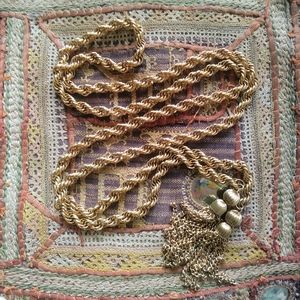 4 for $30! Gold tone Lariat Chain Necklace Tassles